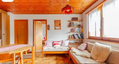 Ein Sitzbereich in der Unterkunft Gemütliche Wohnung mit Traumaussicht!