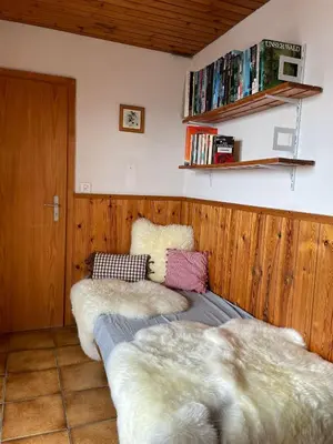 Ein Sitzbereich in der Unterkunft Gemütliche Wohnung mit Traumaussicht!