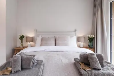 Ein Bett oder Betten in einem Zimmer der Unterkunft Chalet Alpenheim 1