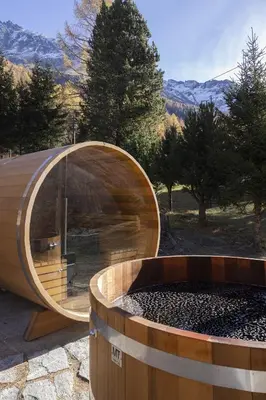 Ein allgemeiner Bergblick oder ein Berglick von der Ferienwohnung aus