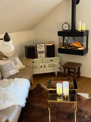 Ein Sitzbereich in der Unterkunft Engel Ingold Lodge Chalet 