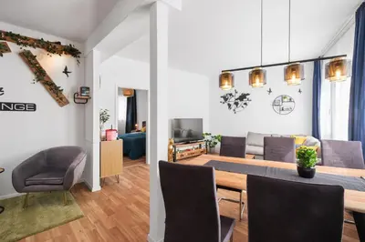 Ein Sitzbereich in der Unterkunft Spirit Apartments - Zentral am See - Parkplatz