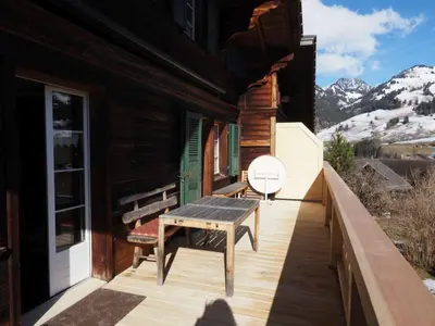 Ein allgemeiner Bergblick oder ein Berglick von der Ferienwohnung aus