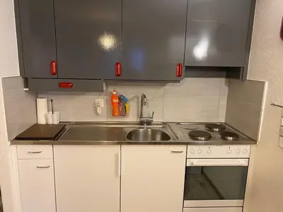 Küche/Küchenzeile in der Unterkunft Studio Velan 315 by Interhome