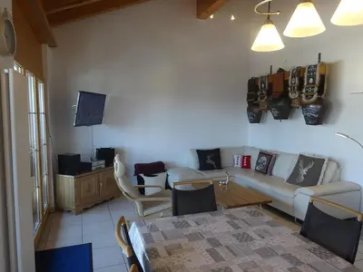 Ein Sitzbereich in der Unterkunft Abusunna Penthouse
