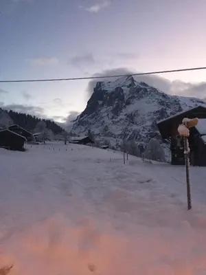 Ein allgemeiner Bergblick oder ein Berglick von der Ferienwohnung aus