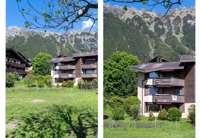 Ein allgemeiner Bergblick oder ein Berglick von der Ferienwohnung aus