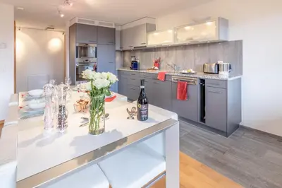 Küche/Küchenzeile in der Unterkunft Chalet Bergrose 4