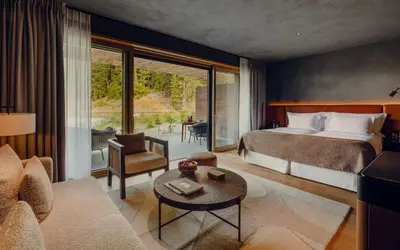 Ein Bett oder Betten in einem Zimmer der Unterkunft Six Senses Crans-Montana