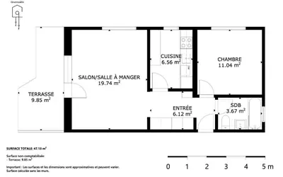 Grundriss der Unterkunft Cosy apartment surrounded by nature in Varen - Salgesch region