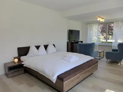 Ein Bett oder Betten in einem Zimmer der Unterkunft Apartment Henry's 100 by Interhome