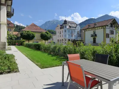 Ein allgemeiner Bergblick oder ein Berglick von der Ferienwohnung aus