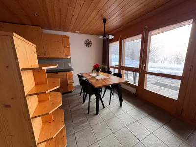 Küche/Küchenzeile in der Unterkunft Ferienwohnung Leuweli