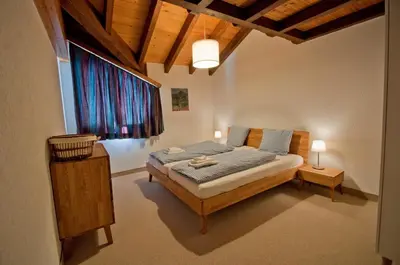 Ein Bett oder Betten in einem Zimmer der Unterkunft Residence Bellevue, Apartment Alpina