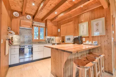 Küche/Küchenzeile in der Unterkunft Chalet Arnica