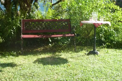 Ein Garten an der Unterkunft Ferienwohnung-Brienz