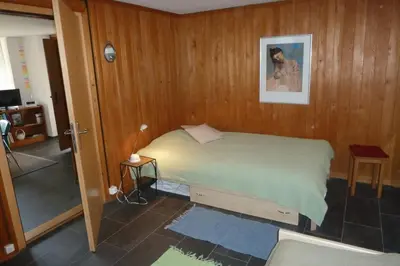 Ein Bett oder Betten in einem Zimmer der Unterkunft Ferienwohnung-Brienz