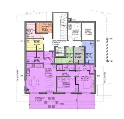 Grundriss der Unterkunft Panoramapark Soleil B Garden Apartment