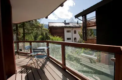 Ein Balkon oder eine Terrasse in der Unterkunft Casa D'Amore, Apartment Lyskamm