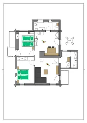 Grundriss der Unterkunft Ferienwohnung Dorfbrunnu