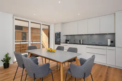 Küche/Küchenzeile in der Unterkunft Moderne Neubauwohnung in Wilderswil