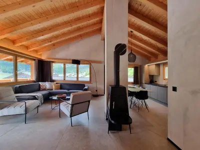 Ein Sitzbereich in der Unterkunft Sole Penthouse