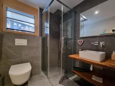 Ein Badezimmer in der Unterkunft Gletschergarten