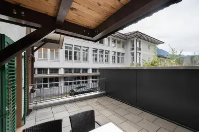 Ein Balkon oder eine Terrasse in der Unterkunft Studio ALBERT Interlaken