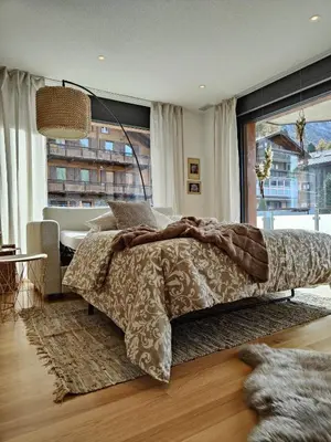 Ein Sitzbereich in der Unterkunft Sunnustrahl