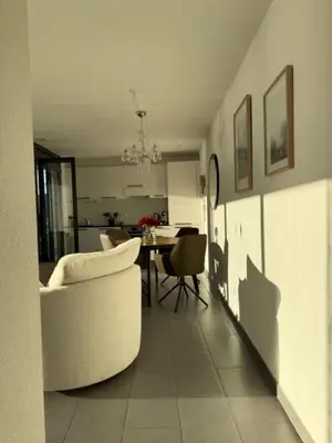 Ein Sitzbereich in der Unterkunft Apt Panoramico