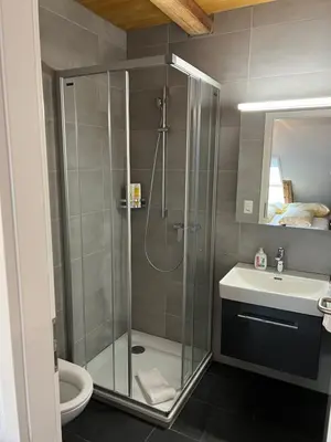 Ein Badezimmer in der Unterkunft Studio JASMINE interlaken