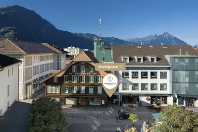 Ein allgemeiner Bergblick oder ein Berglick von der Ferienwohnung aus