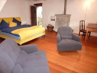 Ein Sitzbereich in der Unterkunft Ferienhaus Turilji