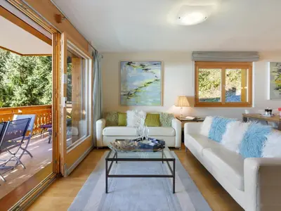 Ein Sitzbereich in der Unterkunft Apartment Résidence Orana 3 by Interhome