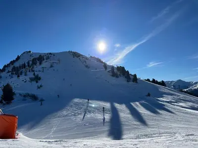 Cosy Studio for 5 near ski lift, Les Gentianes im Winter
