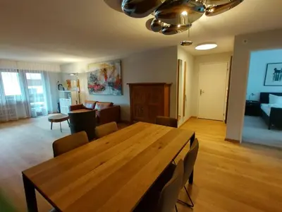 Ein Sitzbereich in der Unterkunft Panorama 26