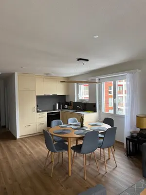 Küche/Küchenzeile in der Unterkunft Near ski slopes 2 bedrooms apartment with balcony