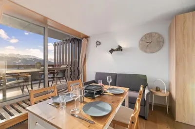 Grundriss der Unterkunft Chaleureux studio à Anzère, accessible à ski, proche de tout