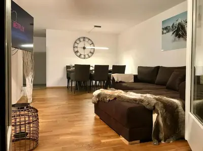 Ein Sitzbereich in der Unterkunft Breathtaking Waterfall Apartment nr.2