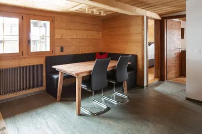 Ein Sitzbereich in der Unterkunft Chalet Swiss Alps