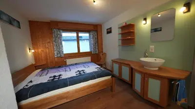 Ein Bett oder Betten in einem Zimmer der Unterkunft Zinal à 80m des remontées mécaniques