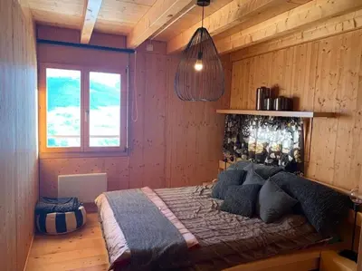 Ein Sitzbereich in der Unterkunft Chalet , Thyon Les Collons, 4 Vallées