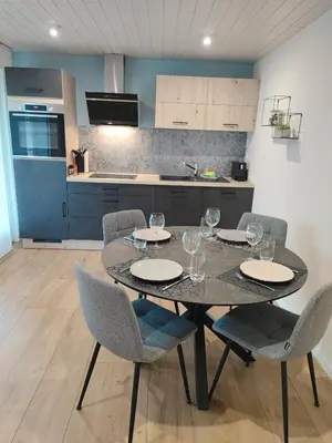 Küche/Küchenzeile in der Unterkunft Apartment Kleine Auszeit - stylish & cozy