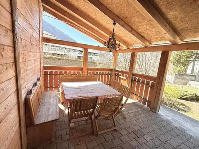 Ein Balkon oder eine Terrasse in der Unterkunft Studio in Chalet Lucia - Der Traum am Bach