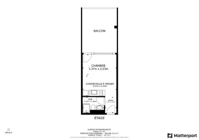Grundriss der Unterkunft Joli studio Crans-Montana