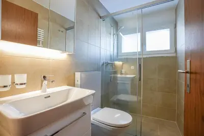 Ein Badezimmer in der Unterkunft Riederhof 355