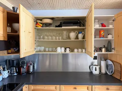 Küche/Küchenzeile in der Unterkunft Renovierte Wohnung mit Ausblick für 1-2 Personen