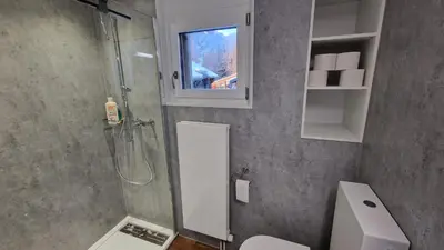 Ein Badezimmer in der Unterkunft Studio direkt an der Langlaufloipe