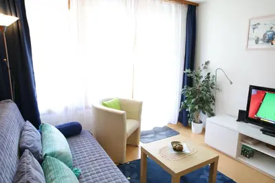 TV/Unterhaltungsangebot in der Unterkunft Monte Rosa Apartments Täsch