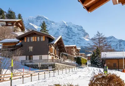 Ein allgemeiner Bergblick oder ein Berglick von der Ferienwohnung aus